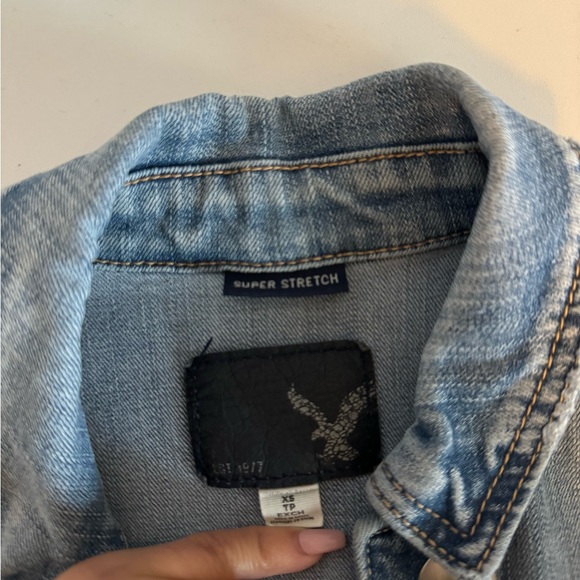 Vintage American Eagle XS Stretchy Jean Jacket - Picture 5 of 9